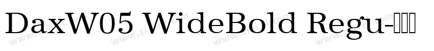 DaxW05 WideBold Regu字体转换
